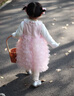 G.duck小黄鸭童装女童连衣裙春秋儿童裙子公主裙女孩蓬蓬蛋糕裙生日礼服 粉色 110 建议4~5岁【100-110cm】cm 实拍图