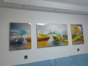 Sixpoetry 客厅装饰画现代简约沙发背景墙壁画轻奢三联晶瓷画大气高档挂画 福禄双收（铝合金外框） 晶瓷画左右60*80+中间120*80亮面 实拍图