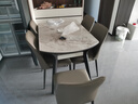 全友家居 轻奢风圆餐桌椅组合岩板台面可折叠功能客厅家用吃饭桌子 实拍图