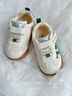 泰兰尼斯秋冬季新款学步鞋婴儿加绒防踢防滑新年面包鞋男女宝宝机能童鞋 白绿 秋季网布 24 鞋内长15.5cm适合脚长14.5 实拍图