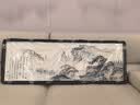 新中式客厅沙发背景墙装饰画办公室中国画山水画壁画大气挂画字画 望云楼 高40*长120布纹理面黑框 实拍图
