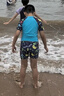 佑游儿童泳衣泳裤速干分体大中小童恐龙游泳衣六件套38228蓝色恐龙4XL 实拍图