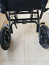 康倍星（COVNBXN）轮椅折叠轻便老人专用旅行便携式老年手推代步车医用家用BZ 11拉杆豪华转印款-12英寸蜂窝轮-拆洗坐垫-BZ 实拍图