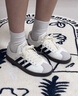 adidas「T头鞋」VL COURT复古休闲板鞋德训鞋男女阿迪达斯轻运动 汉玉白/黑色/树脂黄   36 实拍图