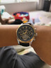 冠琴（GUANQIN）手表男机械表全自动镂空飞轮瑞士品质防水夜光皮带男士双日历手表 名匠-间金黑面 实拍图