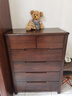 鲁菏宜木实木斗柜卧室床尾抽屉式收纳储物柜子现代客厅靠墙置物柜五斗厨 【实木】中式黑胡桃六斗 实拍图
