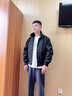 主意范立领飞行夹克外套男女春秋季潮牌cleanfit廓形短款高街棒球服外套 HJ25589黑色（高品质升级版） XL 125-145斤 实拍图