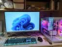前行者（EWEADN）静音有线无线键盘鼠标套装机械手感游戏办公专用电脑笔记本蓝牙电竞键鼠耳机三件套 金属黑【蓝光】静音键盘 实拍图
