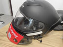 LS2情侣摩托车头盔男女机车赛车四季全盔儿童盔防雾大尾翼802 亮黑 2XL(建议57-58头围) 实拍图