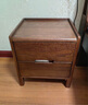 源氏木语实木床头柜北欧卧室收纳柜现代简约储物柜橡木三抽床边柜 【10】红橡木胡桃色双抽床头柜300*350*435mm 整装 实拍图