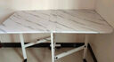 熊居  折叠餐桌家用小户型仿岩板多功能组合饭桌多人长方形三折叠桌子 白理石纹【100*60黑架】-支架款 实拍图
