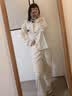 野兽派家居（tbh）睡衣男 全棉磨毛家居服套装 熊猫噗噗 四秋冬可外穿长袖情侣睡 磨毛棉家居服 奶白 S 实拍图