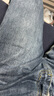 真维斯（Jeanswest）王一博代言牛仔裤男秋冬新款天丝舒适修身直筒高端潮牌休闲裤子男 蓝灰+蓝色【天丝厚款组合】 38 码(2尺9) 【建议175-190斤】 实拍图