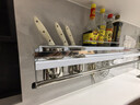 四季沐歌304不锈钢厨房置物架壁挂刀架锅盖调料收纳架筷子筒厨房用具大全 【304不锈钢】70cm双杯*升级 实拍图