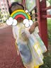 猪爸爸儿童雨衣男童3-6岁幼儿园女童宝宝中小童上学专用全身防水雨披黄S 实拍图