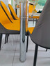 虞萌馨迪餐椅简约现代轻奢椅子家用靠背椅北欧餐桌椅麻将椅咖啡椅酒店凳子 橘面+灰背-黑色腿 实拍图