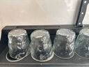 乐卡利 客厅水杯套装家用上档次 一人一杯家庭喝水杯子冰川玻璃杯饮料杯 【7件套】矮款冰川杯*6+杯架 实拍图