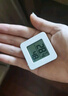 室内温湿度计家用温度计迷你便携数字显示壁挂式温度计室内温度计婴儿房湿度测量 【一个装】白色 实拍图
