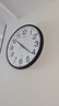 康巴丝（Compas）挂钟客厅简约石英钟表挂墙客厅2024年新款时钟 3441A 黑色 46cm 实拍图