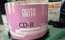 铼德(RITEK) 台产中国红黑胶音乐盘 CD-R 52速700M 空白光盘/光碟/刻录盘 桶装50片 实拍图