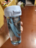 特百惠（Tupperware）茶韵500ML塑料杯男女士学生夏季运动水杯子户外便携大容量 冰水蓝 实拍图