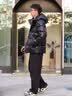 高梵黑金鹅绒服先锋5.0五格男士羽绒服休闲潮流面包服 黑色 XL 实拍图