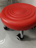 万向轮小凳子家用滑轮矮凳子移动带轮板凳网红小圆凳沙发凳小椅子 红色水波纹【超强承重】 实拍图