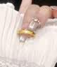 中国黄金（CHINA GOLD）18K金碎碎冰戒指女2026新款百搭简约生日七夕情人节礼物送女友 18K金碎碎冰戒指 约0.25g【10号】 实拍图