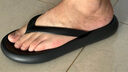 果洛菲（GUOLUOFEI）人字拖男女夏季时尚潮流软底防滑情侣夹脚黑色凉拖外穿 黑色40-41 实拍图