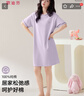 顶瓜瓜顶呱呱睡裙女纯棉春夏舒适短袖可外穿睡衣家居服女西梅紫170 实拍图