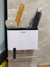 ecoco筷子筒壁挂式筷笼子沥水置物架托家用筷筒厨房筷笼刀架一体收纳盒 多功能筷子筒-带毛巾杆（黑色） 实拍图