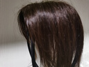 瑞贝卡（Rebecca）假发女100%真人发丝遮白发假发片增加发量空气刘海隐形头顶补发片 中分发缝 深棕色 25cm 全手织工艺 实拍图
