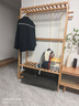 家逸（JIAYI）实木衣帽架落地衣架挂衣架卧室衣架简易衣服架立式客厅办公室挂架 长100cm原木色-双层加高款-榉木 实拍图