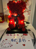 雨蒙蒙生日礼物女生永生花礼盒伴手礼结婚订婚新婚情人节玫瑰熊高级摆件 实拍图