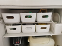 杂物置物架收纳盒桌面化妆品口红美瞳袜子储物抽屉式长条形整理筐 大号【北欧白】(3个装) 无规格 实拍图