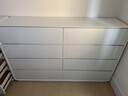 SAMEDREAM简约实木斗柜卧室床尾置物柜奶油收纳柜客厅靠墙抽屉烤漆柜子 「顶配扩容王」8斗【100cm】奶油白 实拍图