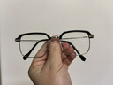 防蓝光变色近视眼镜男生帅气大脸方形眼镜架装饰平光镜学生女潮流 黑银框【不变色】 【0度】平光镜+镜盒镜布 实拍图