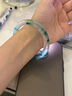 龍隐 飘花玉手镯女款和田玉髓冰种正品翡翠玉石子送妈妈老婆生日礼物 飘花圆镯 圈口 58-59【适合100-110斤】 实拍图