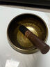 梵木果【麟纹钵】尼泊尔半手工颂钵音疗佛音黄铜碗瑜伽采耳居家冥想静心 中-六字真言15cm+磨棒+钵垫 实拍图