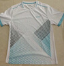川崎（KAWASAKI）羽毛球服套装夏款运动速干短袖T恤训练队服A1806 男款白黑 2XL 实拍图