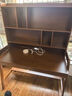 华舟书桌家用现代简约电脑桌卧室带书架学习桌办公桌1.1米胡桃色单桌 实拍图