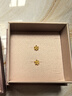 六福珠宝足金栀子花黄金耳钉耳饰送礼 计价 G01G0027DS 0.92克(含工费100元) 配硅胶耳堵 实拍图