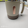 304不锈钢马克杯办公室喝水杯带盖勺咖啡牛奶燕麦杯子便携防烫杯 米白色 实拍图