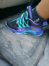 特步（XTEP）儿童童鞋战眸男女童革网拼接透气篮球鞋 黑/紫外光 40  实拍图