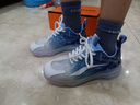 李宁热男童鞋子秋冬季透气运动鞋学生跑步鞋网面气垫减震增高鞋子 天蓝升级款 35 实拍图