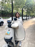 惠夫人电动车挡风被冬季加厚加大绒护肩防水电瓶摩特车防雨雪罩加宽一体 米白【1350g厚绒棉】全包围蓄热 实拍图