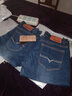 摩誉【2条装】牛仔短裤男夏季薄款六分中裤男士弹力直筒宽松沙滩马裤 013深蓝+009深蓝 2条 2条 30（2尺3适合115-125斤） 实拍图