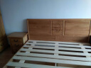 万德美 床头柜实木简约欧式床头柜白橡木实木床头柜 M102 原木色 纯实木 实拍图