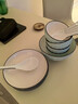 云鸿陶瓷2-6人用碗碟套装 家用日式餐具创意个性陶瓷碗盘情侣套装碗筷组合 18件（配汤碗（蓝南瓜） 实拍图