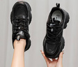 回力（Warrior）官方老爹鞋女鞋秋冬季百搭厚底增高休闲小白鞋女运动鞋子女黑色38 实拍图